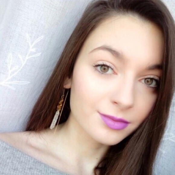 Anthropologie threaded natural stone earrings - Picture 5 of 8